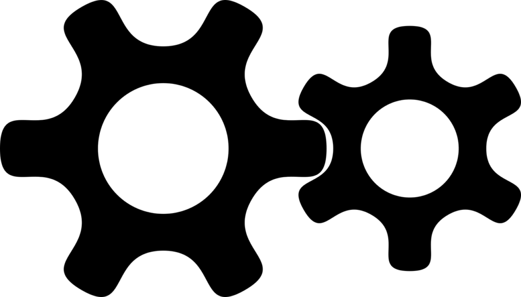 Free gear machine mesh vector